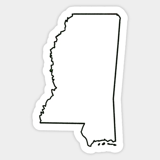 Mississippi - Blank Outline Sticker by loudestkitten